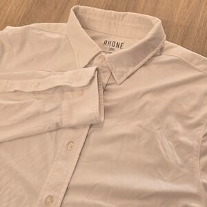 Rhone Commuter Shirt Mens Medium White Long Sleeve Stretch Button Down RN141364